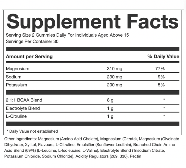 BCAA + Magnesium Gummies